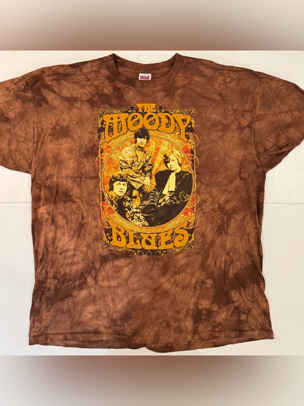 Vintage The Moody Blues Tie Dye t shirt size 2XL XXL